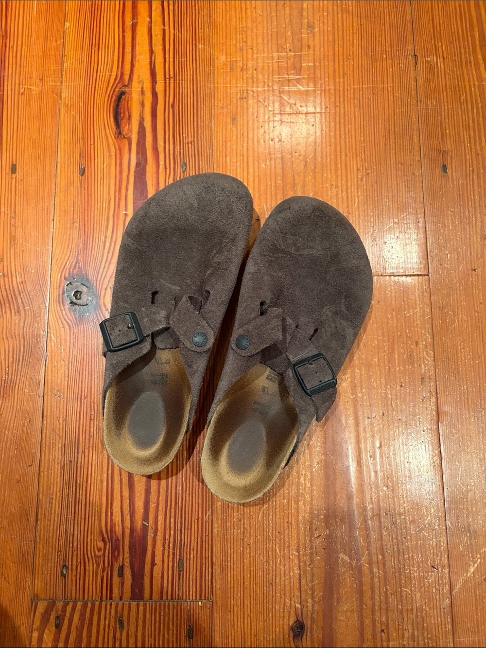 Charcoal RARE Suede Birkenstock Boston Clogs Size 41